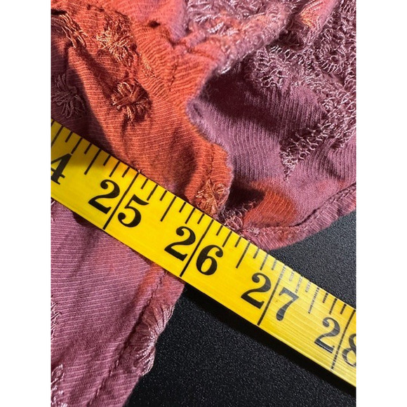 Anthropologie Pilcro Jolie Pintuck Blouse In Mauve Pink Embroidery Boho XL - Picture 13 of 14